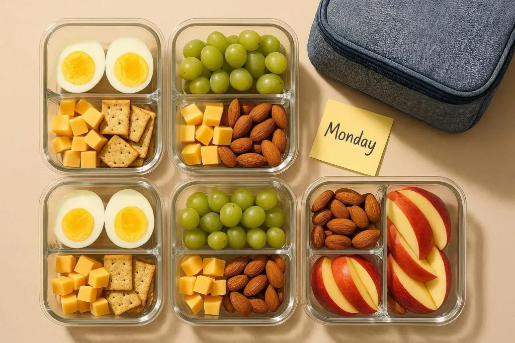 Snack boxes are perfect for busy students who need grab-and-go energy during study sessions.