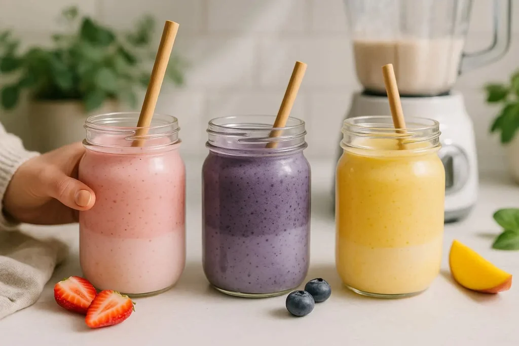 Mason Jar Smoothies. If you’re always running late, this one’s for you.