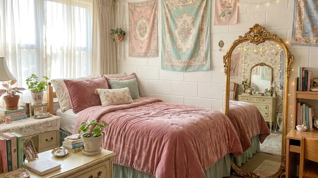 rococo revival inspired dorm room