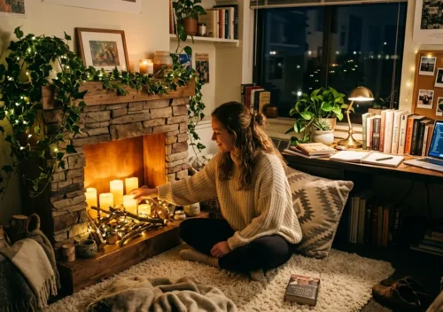 castlecore fake fireplace